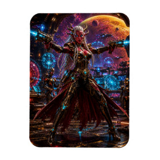 Magnet Flexible Alien Space Pirate Queen — Twin Blasters