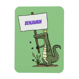 Magnet Flexible Aligator de crocodile drôle avec dessin animé