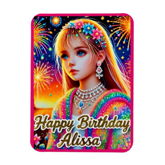 Magnet Flexible ALISSA ~ Carte d'anniversaire brillant! ~