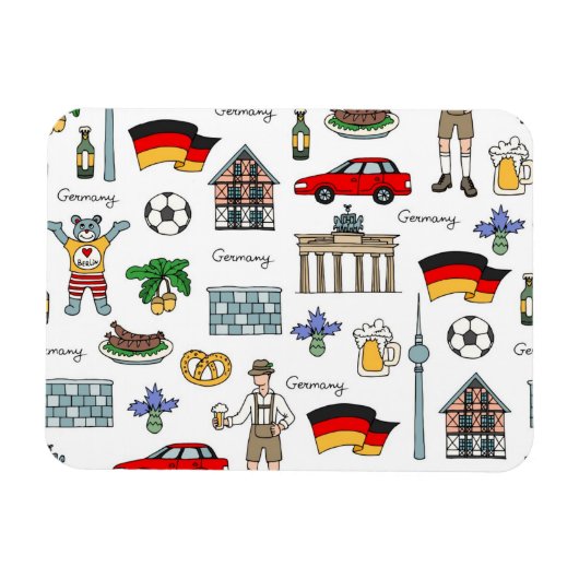 Magnet Flexible Allemagne | Motif de symboles (Horizontal)