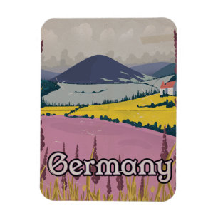 Magnet Flexible Allemagne vintage Campagne affiche voyage