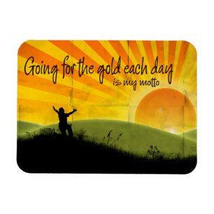 Magnet Flexible "Aller pour l'or" Motivation Affirmation Flexi