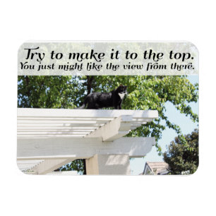 Magnet Flexible Allez et faites-le au Top Chat Motivational Slogan