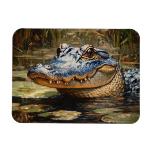 Magnet Flexible Alligator dans les Everglades Wildlife Art