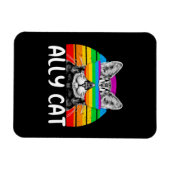 Magnet Flexible Ally Cat Rainbow Lunettes de soleil LGBT Gay pride (Horizontal)