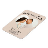 Magnet Flexible Almond Bisque Coeur photo mariage Enregistrer la d (Côté Gauche)