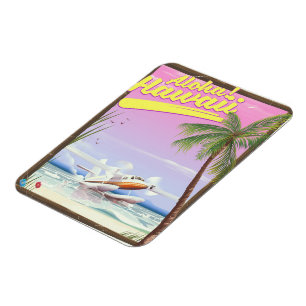 Magnet Flexible Aloha ! Affiche de voyage de style vintage Hawaï