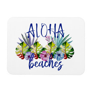 Magnet Flexible Aloha Hawaïen drôle de marqueur de porte de