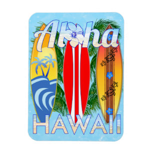 Magnet Flexible Aloha Hawaii Surf boards