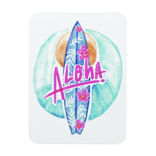 Magnet Flexible Aloha Hawaiian Surfer aimant (Vertical)