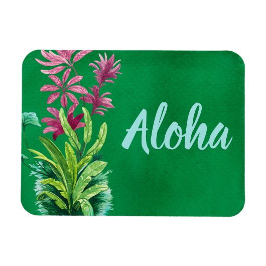 Magnet Flexible Aloha Hawaiian Tropical Flower Cruise Cabine (Horizontal)