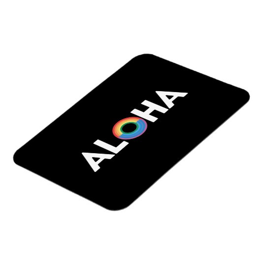 Magnet Flexible Aloha Rainbow Island Hawaii Pride LGBTQ (Côté Gauche)