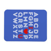 Magnet Flexible Alphabet ABC Je t'aime (Horizontal)