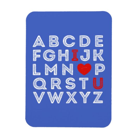 Magnet Flexible Alphabet ABC Je t'aime (Vertical)