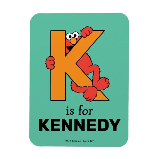 Magnet Flexible Alphabet d'Elmo | K Orange (Vertical)