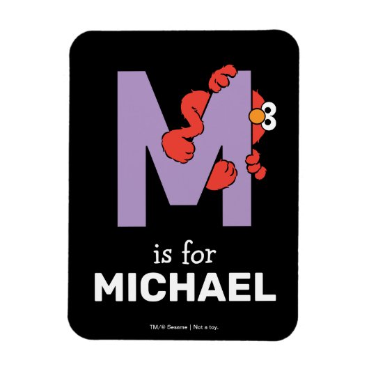Magnet Flexible Alphabet Elmo | M Violet (Vertical)