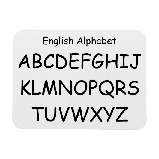 Magnet Flexible Alphabet par Janz White Smoke 3x4 (Horizontal)