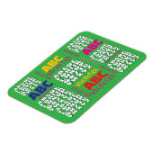 Magnet Flexible Alphabet Rainbow Green Refrigerator    (Côté Gauche)
