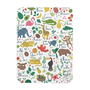 Magnet Flexible Alphabet tropical pour enfants