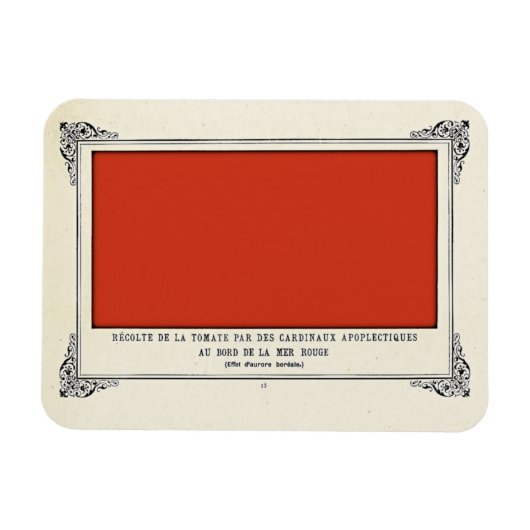 Magnet Flexible Alphonse Allais, April Fools, Rouge, Art Abstrait (Horizontal)