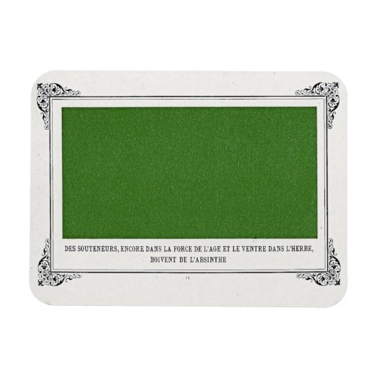 Magnet Flexible Alphonse Allais, Avril Fools, Vert, Art Abstrait (Horizontal)