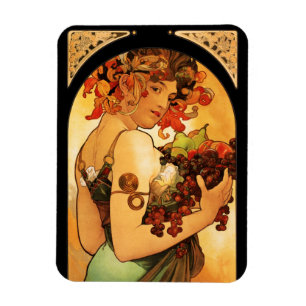 Magnet Flexible Alphonse Mucha Aimant aux fruits