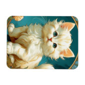 Magnet Flexible Alphonse Mucha Art Nouveau Chat Blanc (Horizontal)