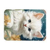 Magnet Flexible Alphonse Mucha Art Nouveau Kitten (Horizontal)