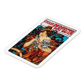 Magnet Flexible Alphonse Mucha - Cycles Perfecta Retro Art Nouveau (Côté Gauche)