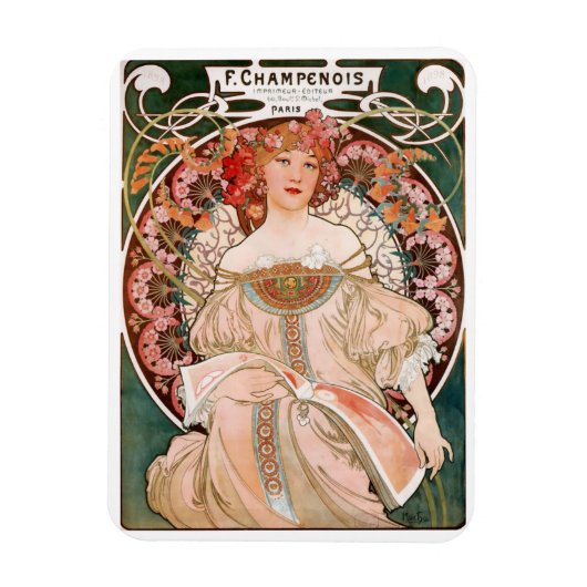 Magnet Flexible Alphonse Mucha F. Champenois (Vertical)