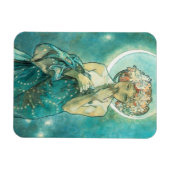 Magnet Flexible Alphonse Mucha Lune Clair De Lune Art Nouveau (Horizontal)
