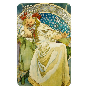 Magnet Flexible Alphonse Mucha Princess Hyacinth Art Nouveau