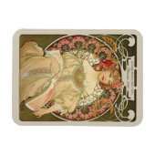 Magnet Flexible Alphonse Mucha Rêverie Daydream CC0878 Art Nouveau (Horizontal)