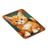 Magnet Flexible Alphonse Mucha Style Chat orange (Côté Droit)
