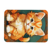 Magnet Flexible Alphonse Mucha Style Chat orange (Horizontal)