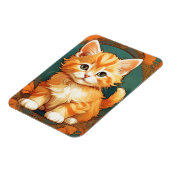 Magnet Flexible Alphonse Mucha Style Chat orange (Côté Gauche)