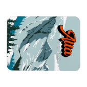 Magnet Flexible Alta Ski Area Hiver Utah Vintage (Horizontal)