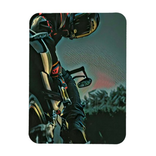 Magnet Flexible amant de course de moto cadeau (Vertical)