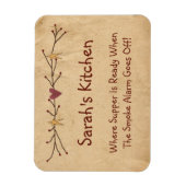 Magnet Flexible Amant de cuisine de campagne amusant (Vertical)