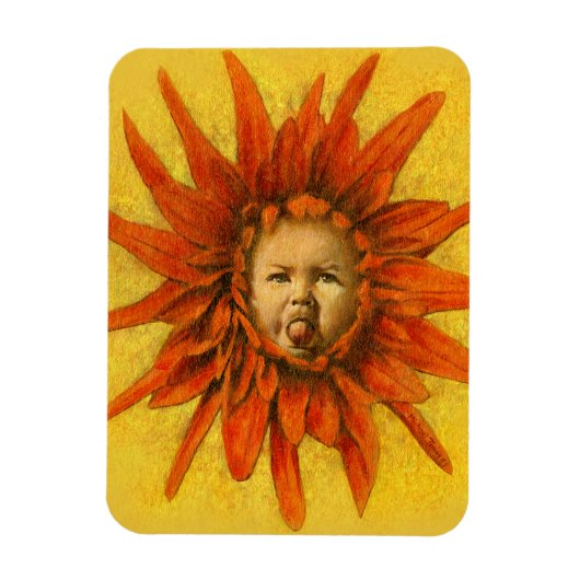 Magnet Flexible Amant flexible bébé fleur amusant (Vertical)