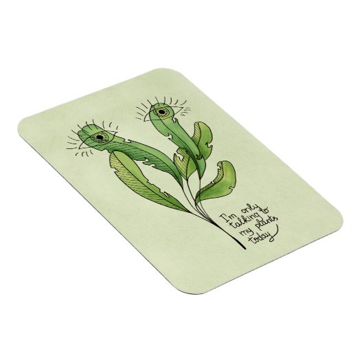Magnet Flexible Amant plante jeu de mots drôle introverti jardener (Côté Droit)