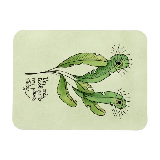 Magnet Flexible Amant plante jeu de mots drôle introverti jardener (Horizontal)