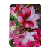 Magnet Flexible Amaryllis et Poinsettia Fleurs de Fêtes Rouges (Vertical)