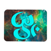 Magnet Flexible amas d'étoiles Symbole Aqua Om (Horizontal)