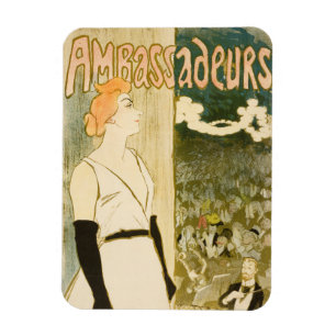 Magnet Flexible Ambassadeurs Yvette Guilbert par Theophile Steinle