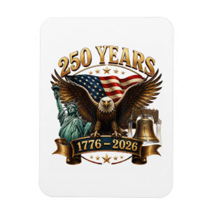 Magnet Flexible Américain 250e anniversaire USA Patriotique 4 juil