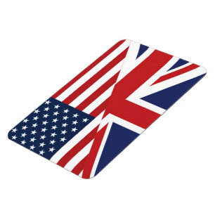 Magnet Flexible American - British Combined Flag