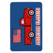 Magnet Flexible American Classic Pick-up Camion et drapeau (Vertical)