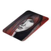 Magnet Flexible American Doll Woman Portrait Dessin d'art original (Côté Gauche)