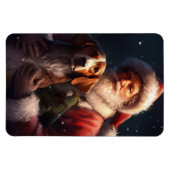 Magnet Flexible American English Foxhound Santa Claus Noël (Horizontal)
